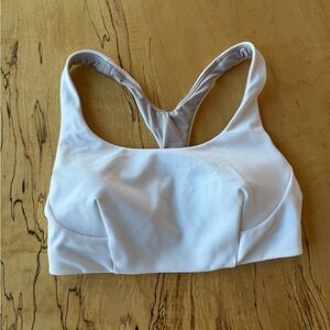 Lululemon Women's White Racerback Sports Bra